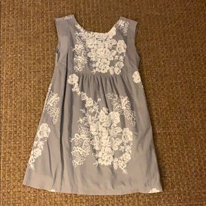 Embroidered gray dress